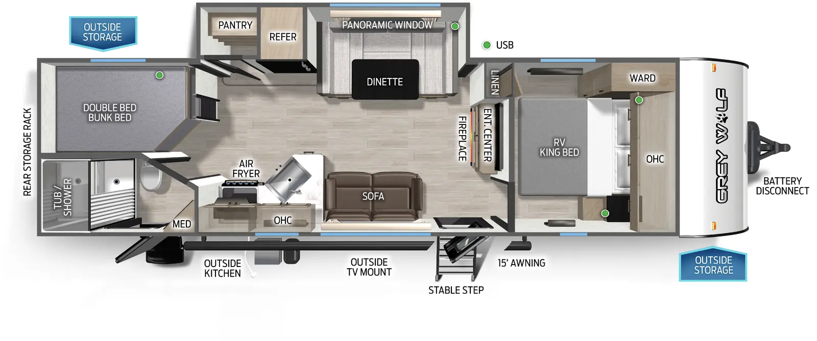 Grey Wolf 26BRB Floorplan